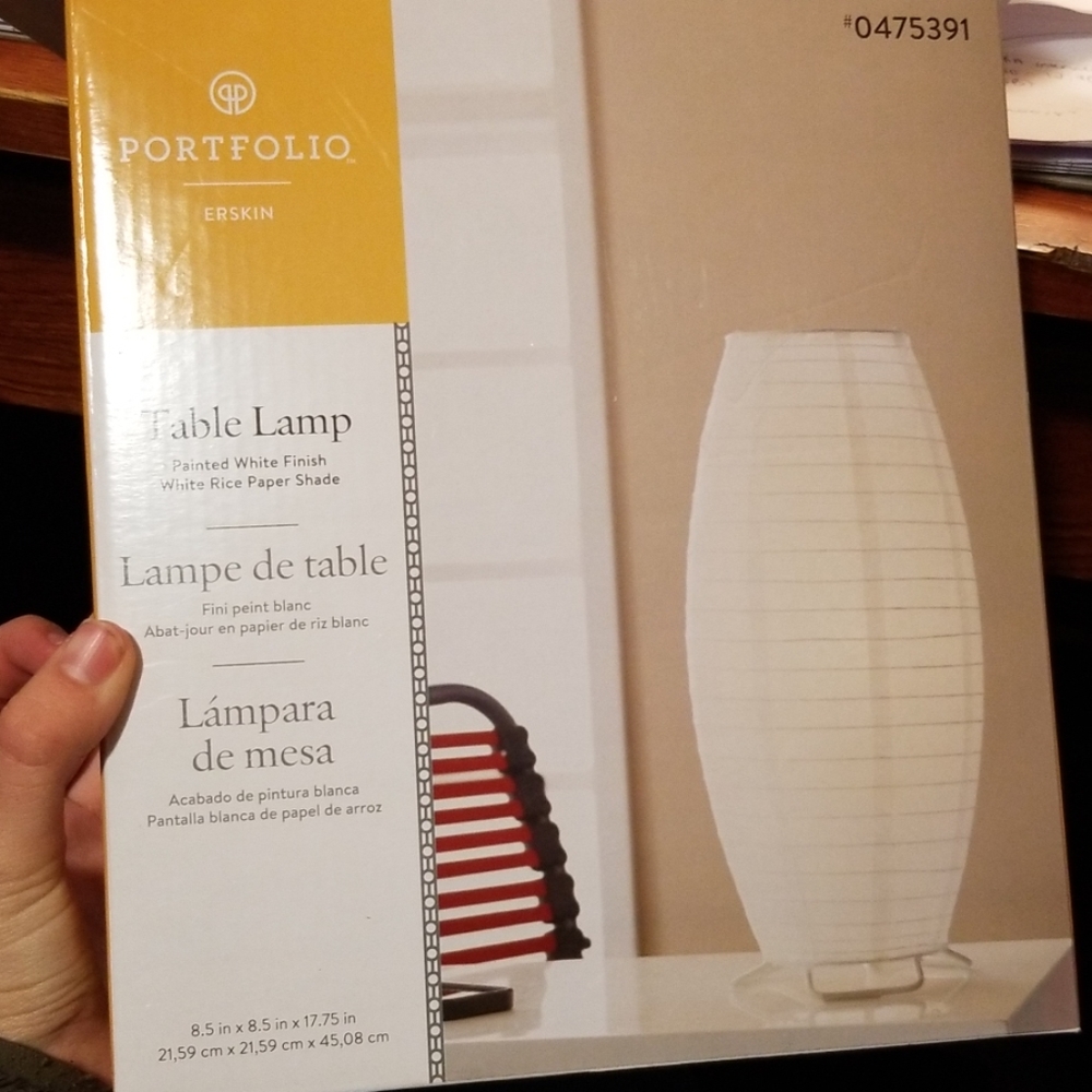 White Rice Paper table lamp